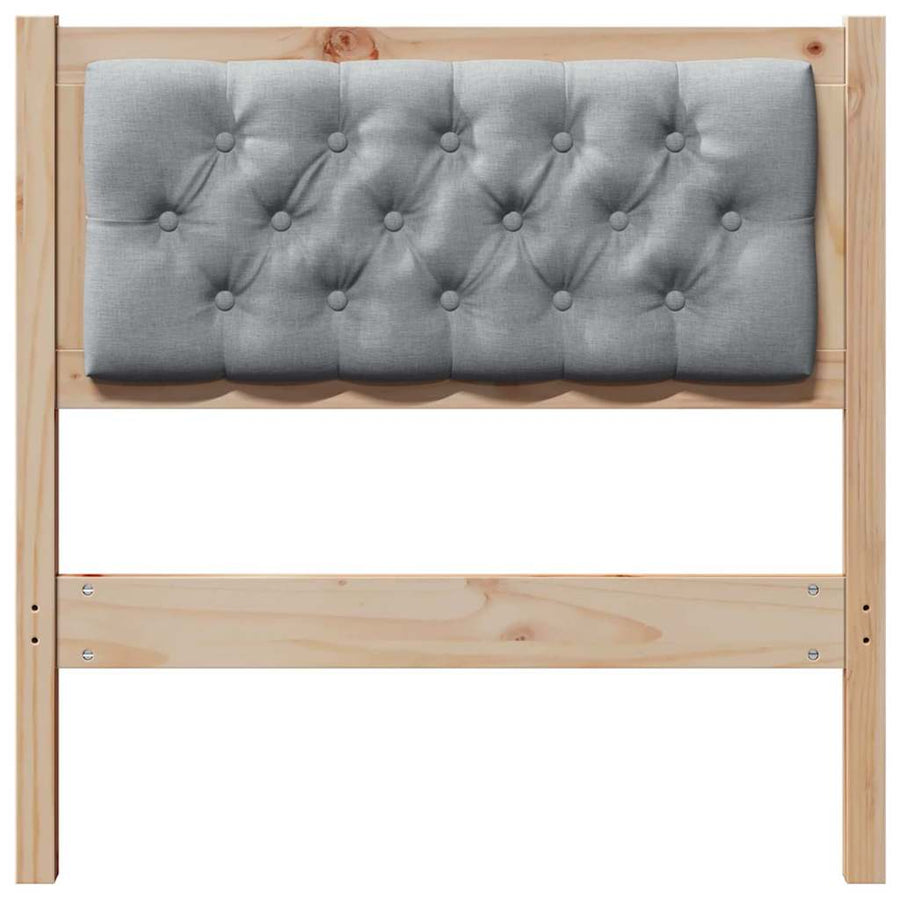 Hoofdbord Anders Bruin en lichtgrijs 75 cm Massief grenenhout