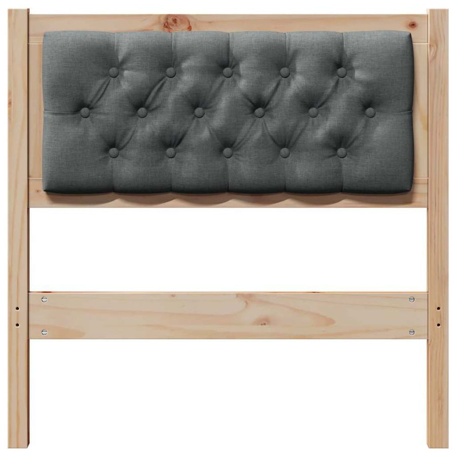 Hoofdbord Anders Bruin en donkergrijs 75 cm Massief grenenhout