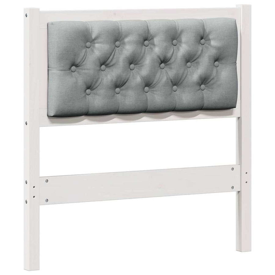 Hoofdbord Anders Wit en lichtgrijs 75 cm Massief grenenhout