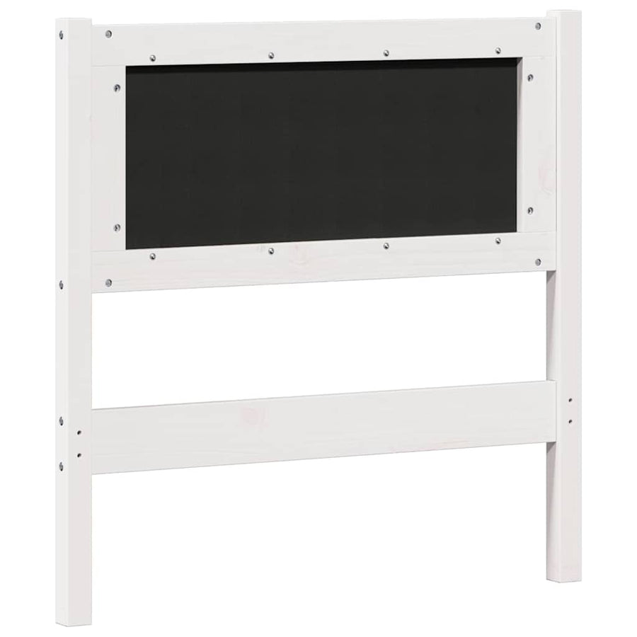 Hoofdbord Anders Wit en lichtgrijs 75 cm Massief grenenhout