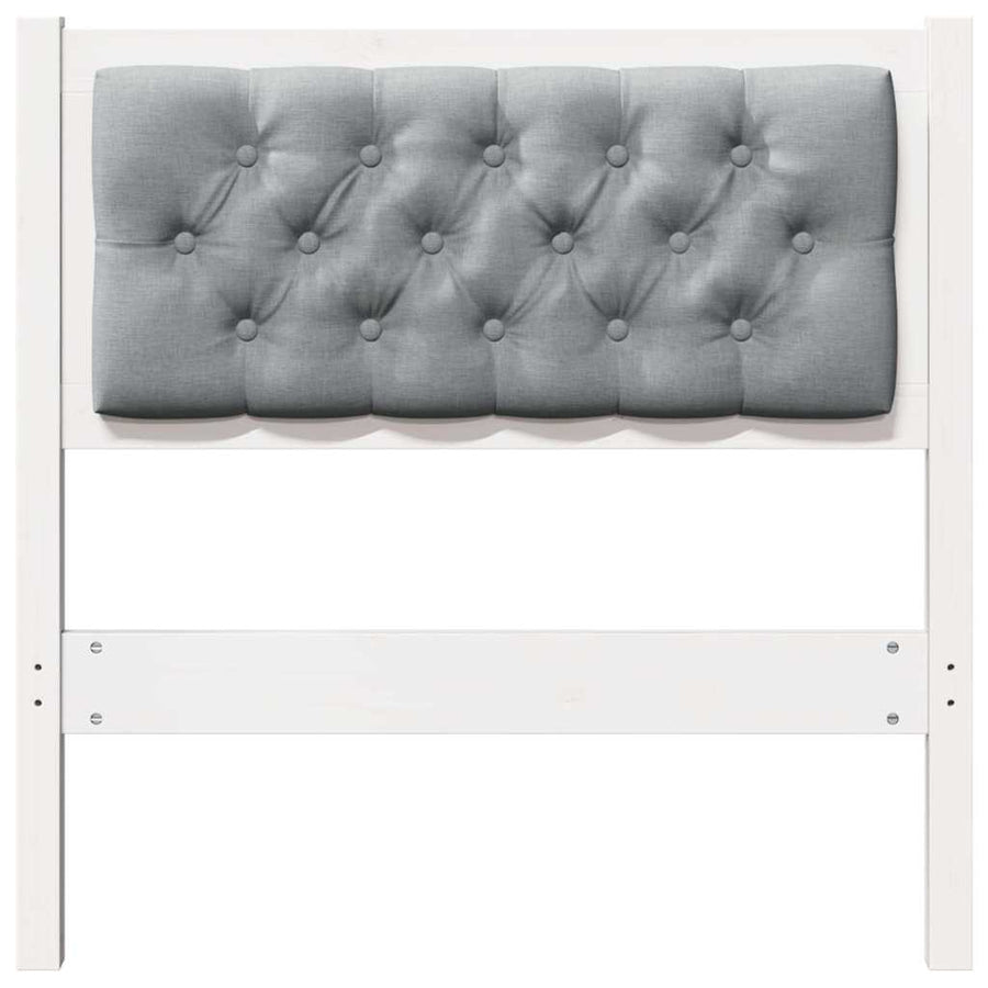 Hoofdbord Anders Wit en lichtgrijs 75 cm Massief grenenhout