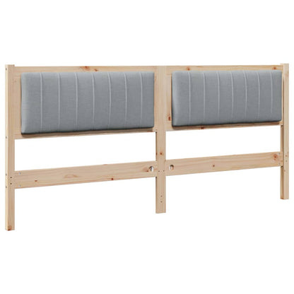 Gestoffeerd hoofdbord Bruin 180 cm Massief pijnhout en stof