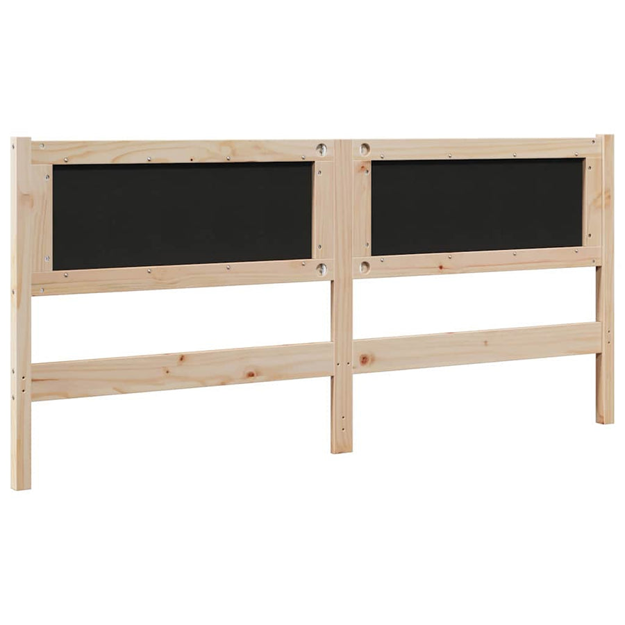 Gestoffeerd hoofdbord Bruin 180 cm Massief pijnhout en stof