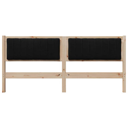 Gestoffeerd hoofdbord Bruin 180 cm Massief pijnhout en stof