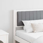 Upholstered Headboard White 180 cm Solid Pine