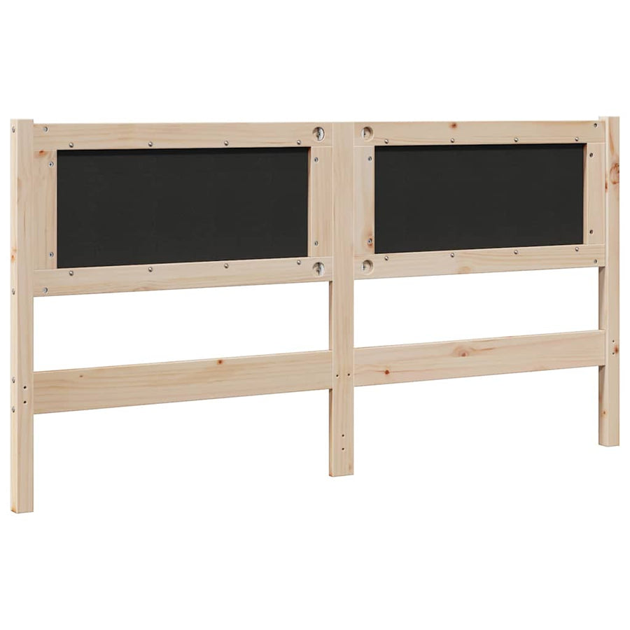 Gestoffeerd hoofdbord Bruin 160 cm Massief pijnhout en stof