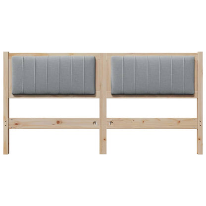 Gestoffeerd hoofdbord Bruin 150 cm Massief pijnhout en stof