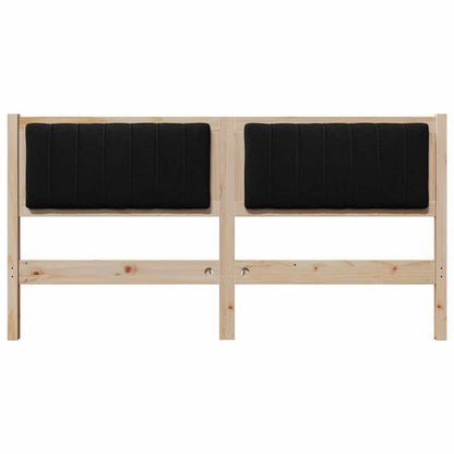 Gestoffeerd hoofdbord Bruin 150 cm Massief pijnhout en stof