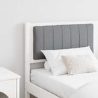 Upholstered Headboard White 150 cm Solid Pine Wood