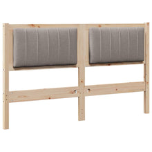 Gestoffeerd hoofdbord Bruin 140 cm Massief pijnhout en stof