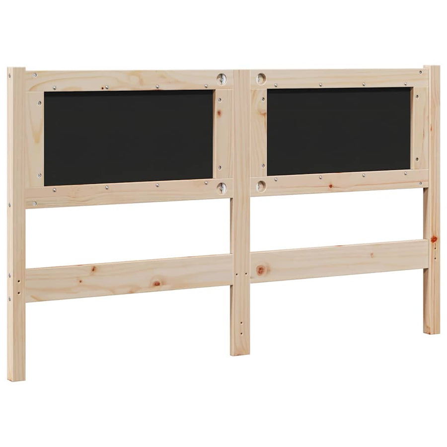 Gestoffeerd hoofdbord Bruin 140 cm Massief pijnhout en stof