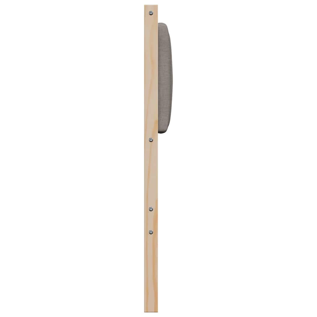 Gestoffeerd hoofdbord Bruin 140 cm Massief pijnhout en stof