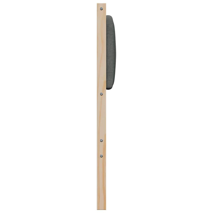Gestoffeerd hoofdbord Bruin 135 cm Massief pijnhout en stof
