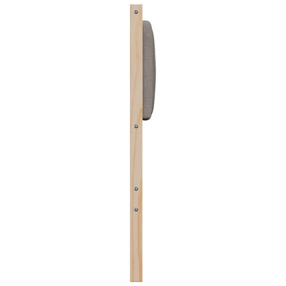 Gestoffeerd hoofdbord Bruin 135 cm Massief pijnhout en stof