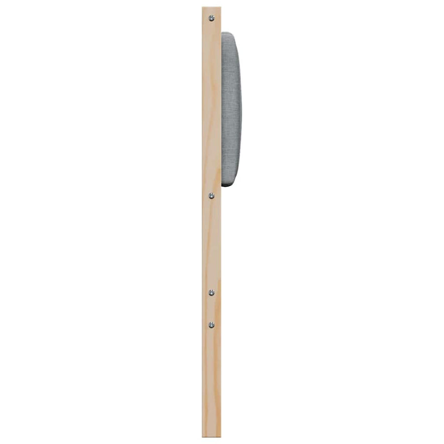 Gestoffeerd hoofdbord Bruin 120 cm Massief pijnhout en stof