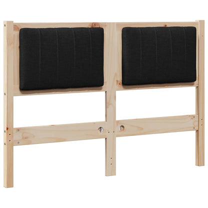 Gestoffeerd hoofdbord Bruin 120 cm Massief pijnhout en stof
