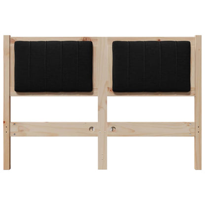 Gestoffeerd hoofdbord Bruin 120 cm Massief pijnhout en stof