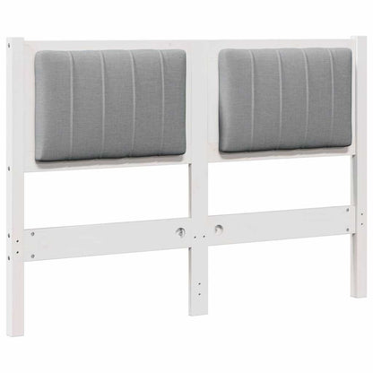 Gestoffeerd hoofdbord Wit 120 cm Massief pijnhout en stof