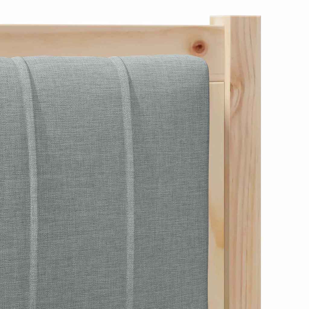 Gestoffeerd hoofdbord Bruin 100 cm Massief pijnhout en stof
