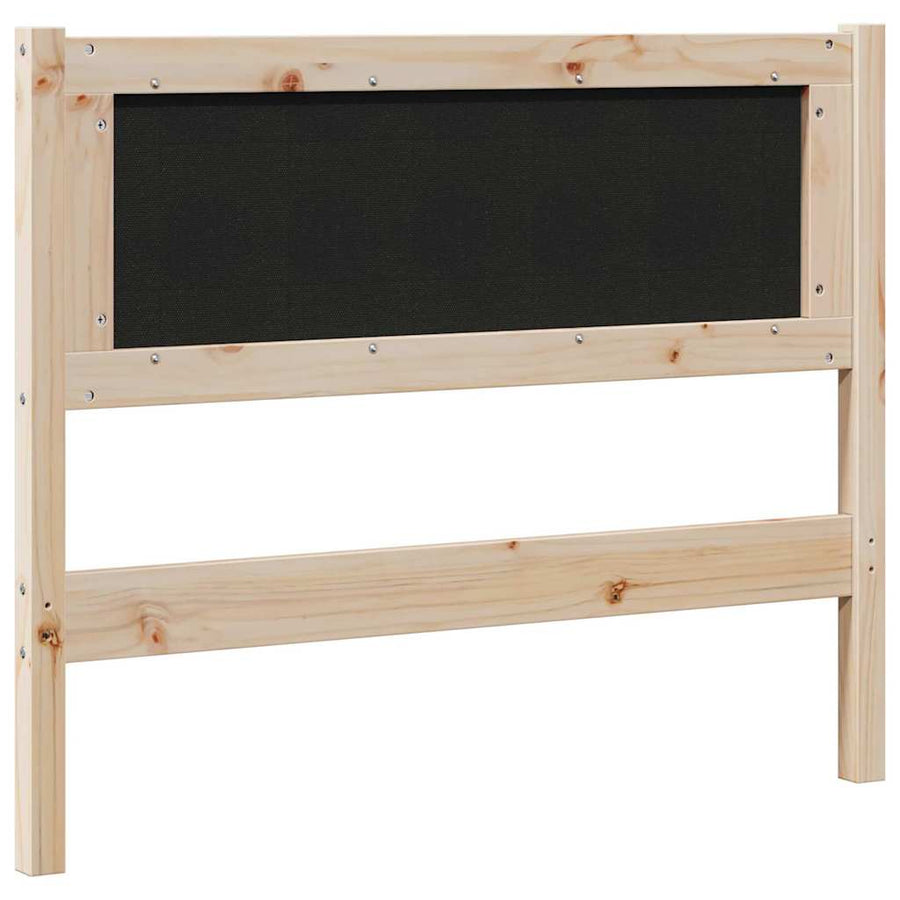 Gestoffeerd hoofdbord Bruin 100 cm Massief pijnhout en stof