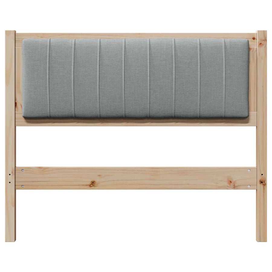 Gestoffeerd hoofdbord Bruin 100 cm Massief pijnhout en stof