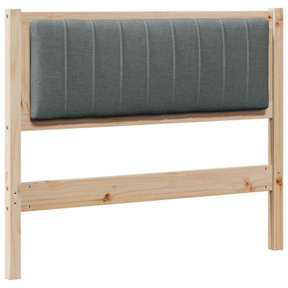 Gestoffeerd hoofdbord Bruin 100 cm Massief pijnhout en stof