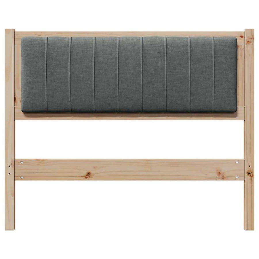 Gestoffeerd hoofdbord Bruin 100 cm Massief pijnhout en stof