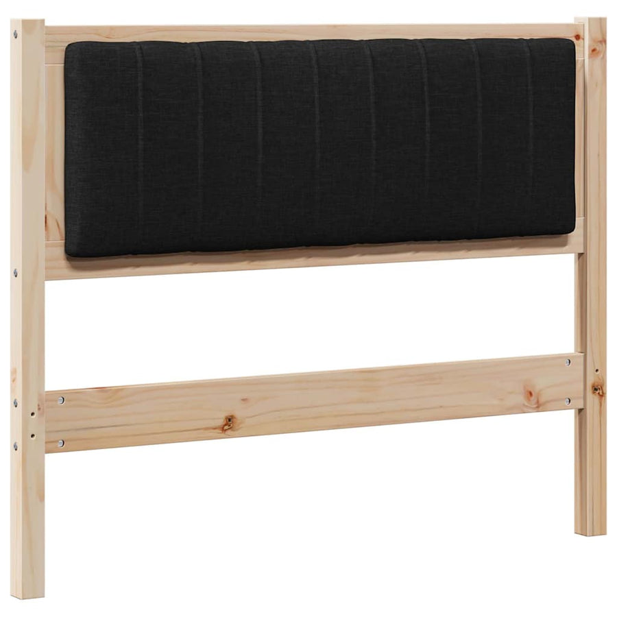 Gestoffeerd hoofdbord Bruin 100 cm Massief pijnhout en stof