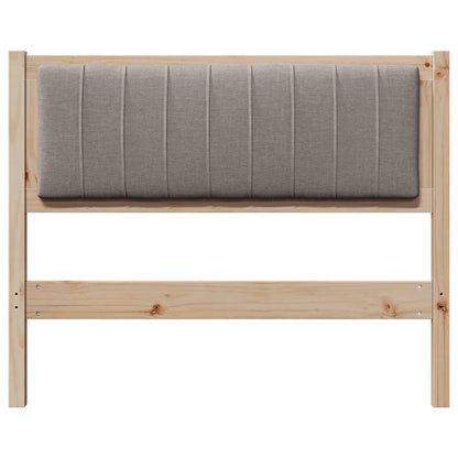 Gestoffeerd hoofdbord Bruin 100 cm Massief pijnhout en stof