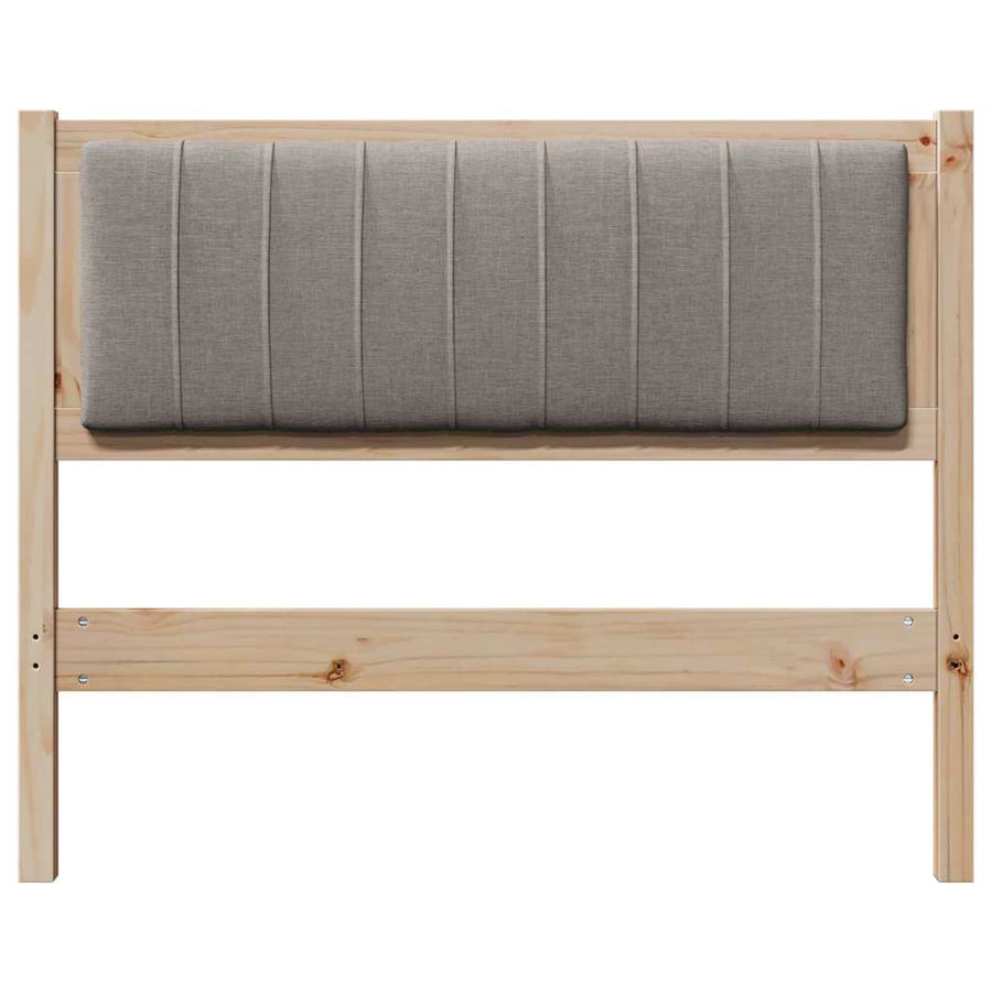 Gestoffeerd hoofdbord Bruin 100 cm Massief pijnhout en stof