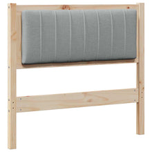 Gestoffeerd hoofdbord Bruin 90 cm Massief pijnhout en stof