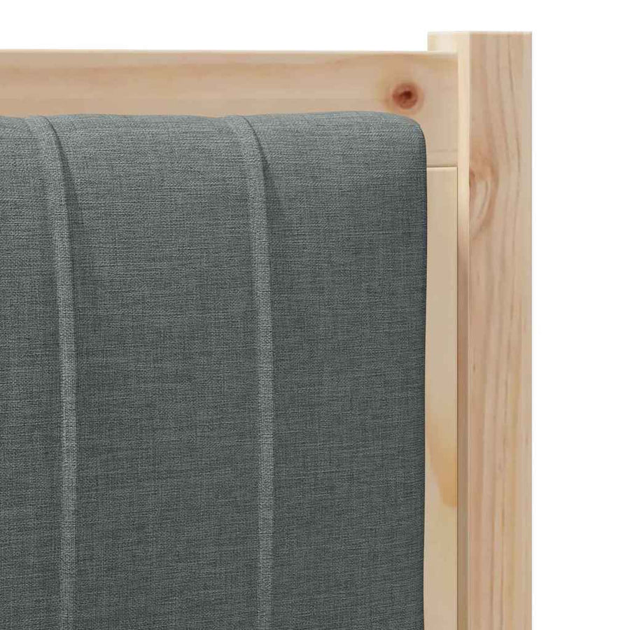 Gestoffeerd hoofdbord Bruin 90 cm Massief pijnhout en stof