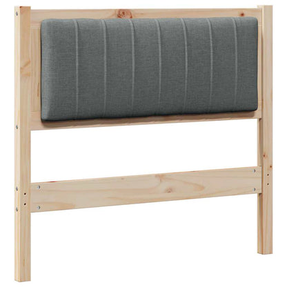 Gestoffeerd hoofdbord Bruin 90 cm Massief pijnhout en stof