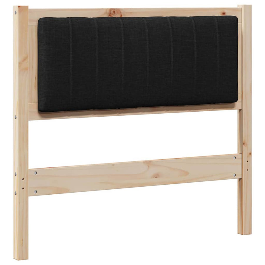 Gestoffeerd hoofdbord Bruin 90 cm Massief pijnhout en stof