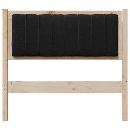 Gestoffeerd hoofdbord Bruin 90 cm Massief pijnhout en stof