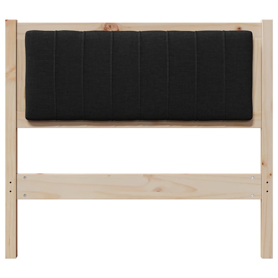Gestoffeerd hoofdbord Bruin 90 cm Massief pijnhout en stof