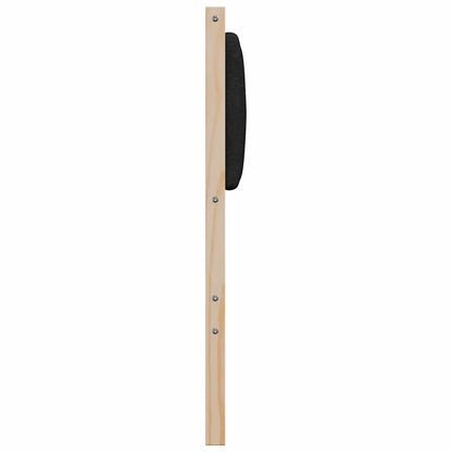 Gestoffeerd hoofdbord Bruin 90 cm Massief pijnhout en stof