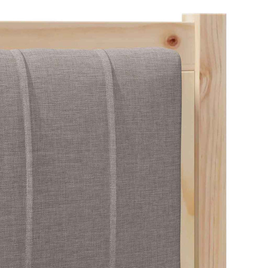 Gestoffeerd hoofdbord Bruin 90 cm Massief pijnhout en stof