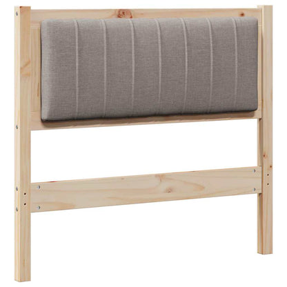 Gestoffeerd hoofdbord Bruin 90 cm Massief pijnhout en stof