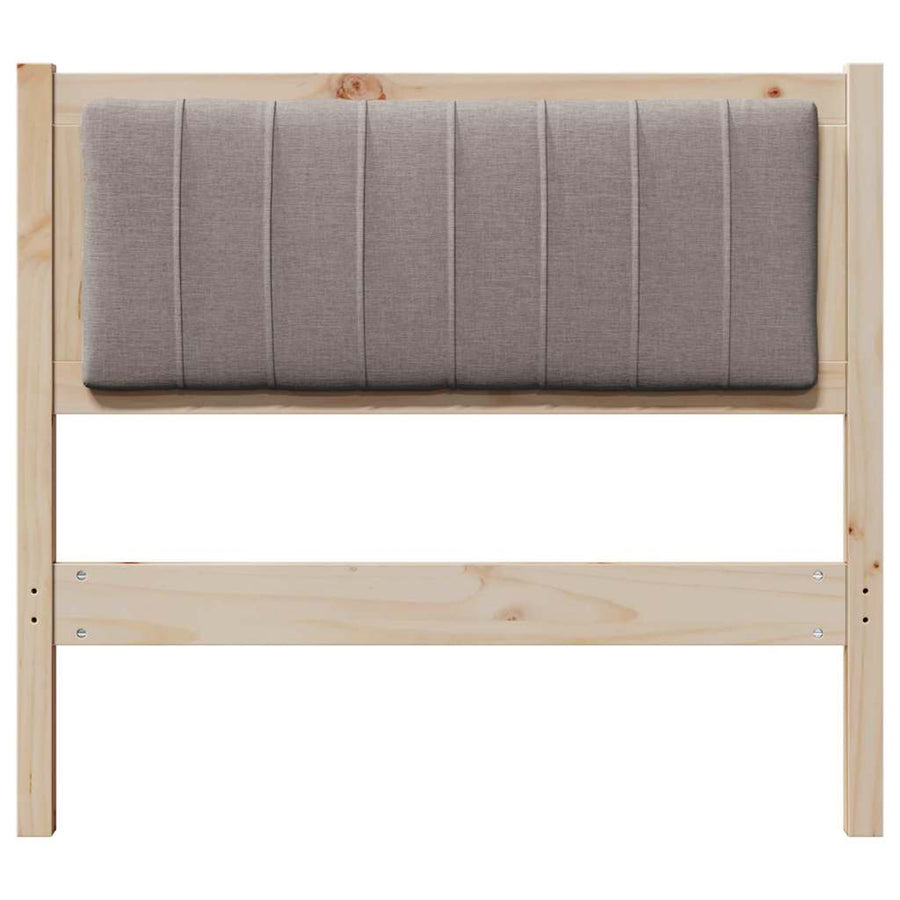 Gestoffeerd hoofdbord Bruin 90 cm Massief pijnhout en stof