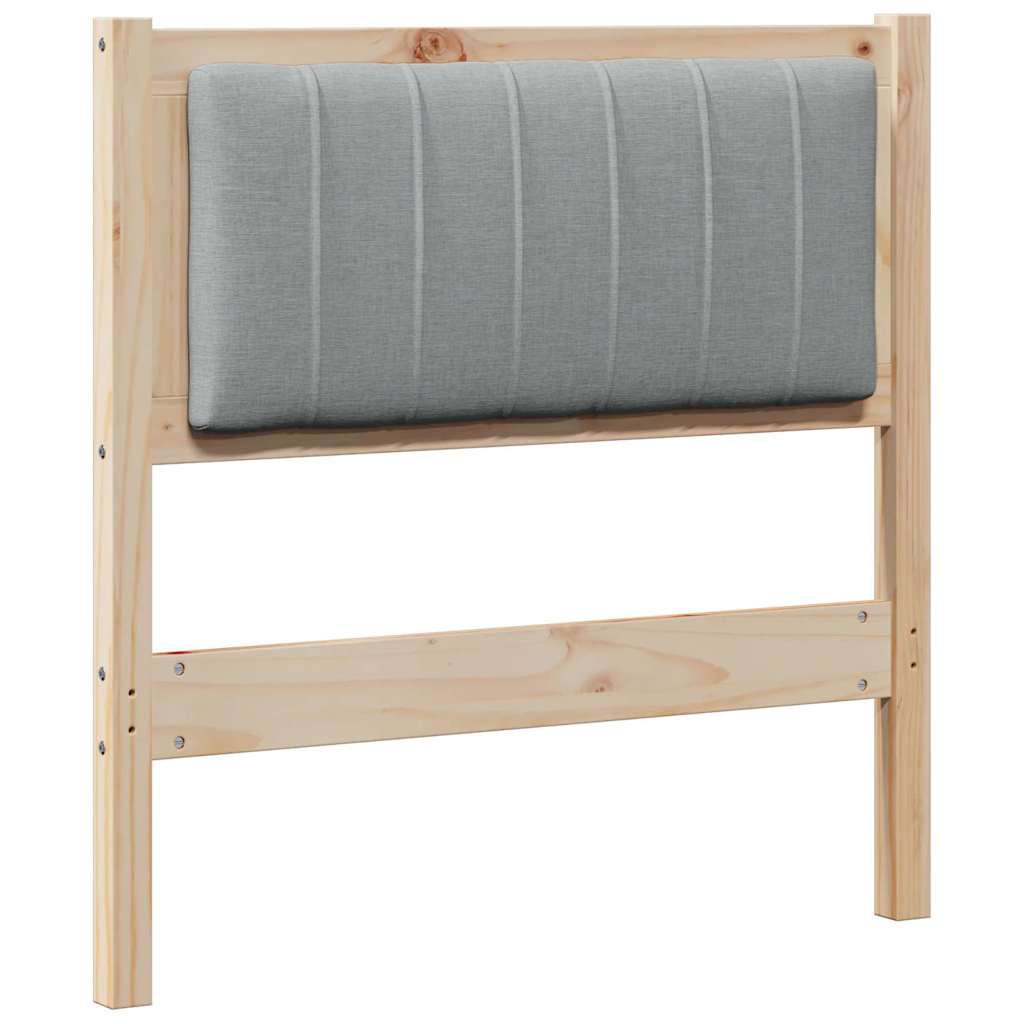 Gestoffeerd hoofdbord Bruin 80 cm Massief pijnhout en stof