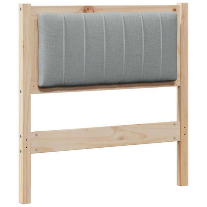 Gestoffeerd hoofdbord Bruin 80 cm Massief pijnhout en stof