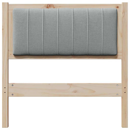 Gestoffeerd hoofdbord Bruin 80 cm Massief pijnhout en stof