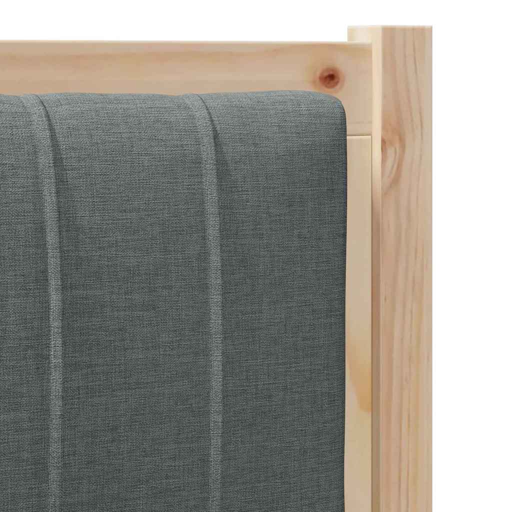 Gestoffeerd hoofdbord Bruin 80 cm Massief pijnhout en stof