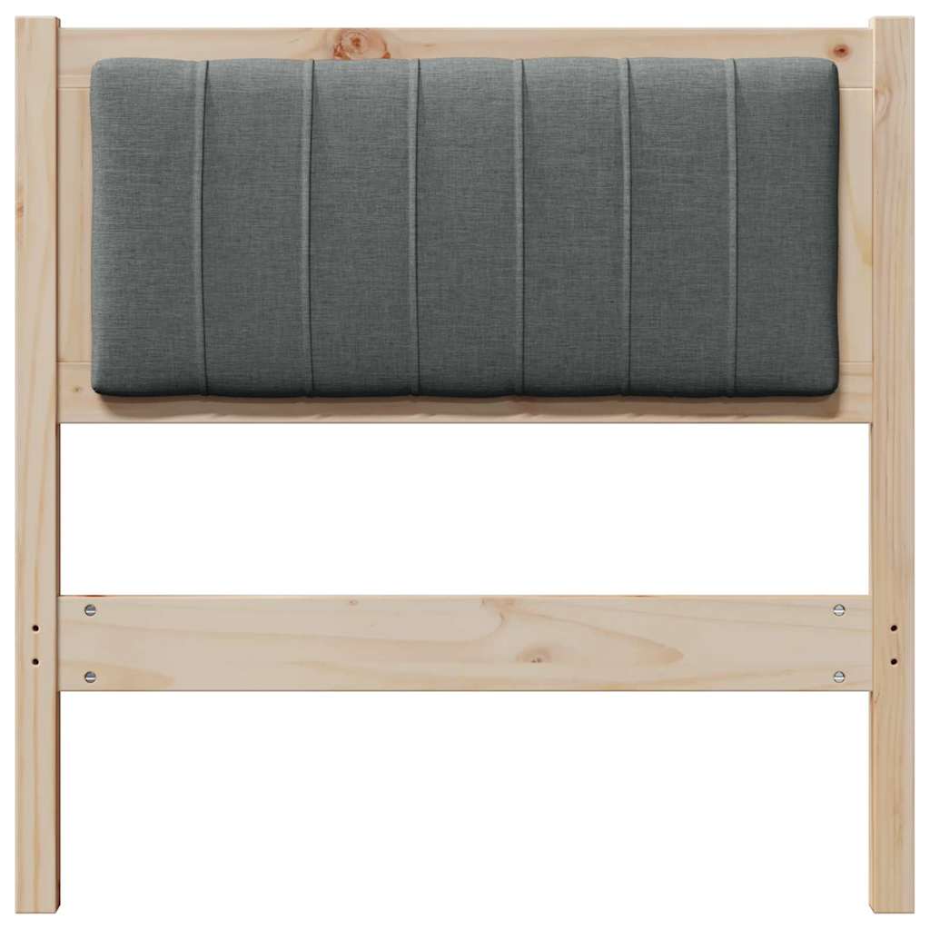 Gestoffeerd hoofdbord Bruin 80 cm Massief pijnhout en stof