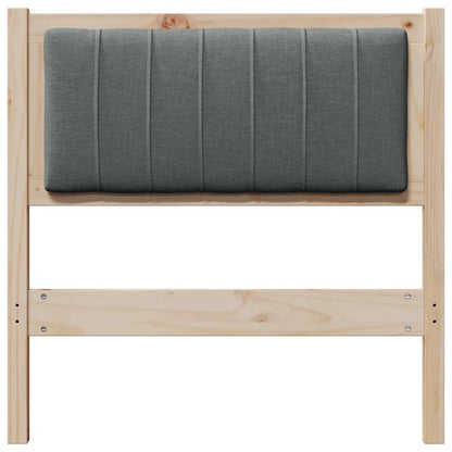 Gestoffeerd hoofdbord Bruin 80 cm Massief pijnhout en stof