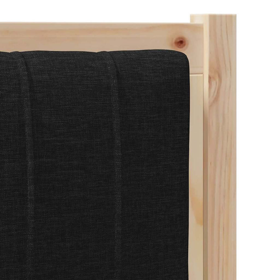 Gestoffeerd hoofdbord Bruin 80 cm Massief pijnhout en stof
