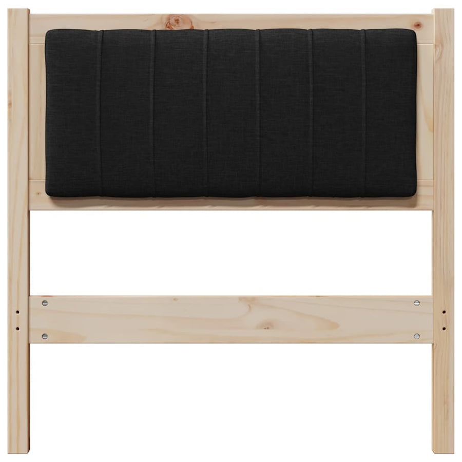 Gestoffeerd hoofdbord Bruin 80 cm Massief pijnhout en stof