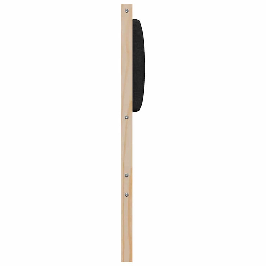 Gestoffeerd hoofdbord Bruin 80 cm Massief pijnhout en stof