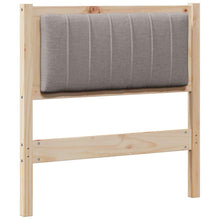 Gestoffeerd hoofdbord Bruin 80 cm Massief pijnhout en stof